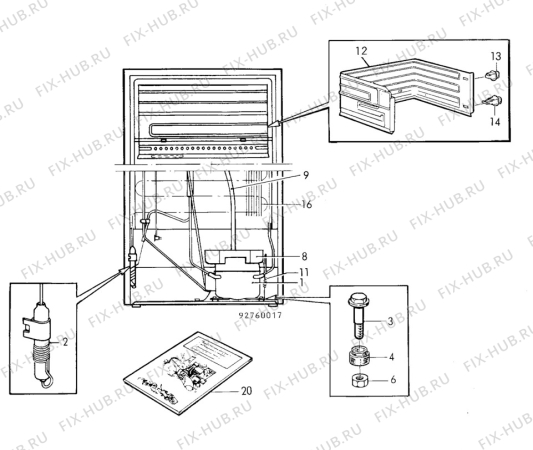 Взрыв-схема холодильника Electrolux ER3800C - Схема узла C10 Cold, users manual